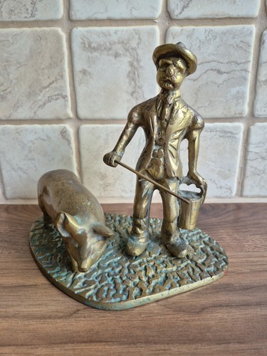 Solid brass farm scene - brass,