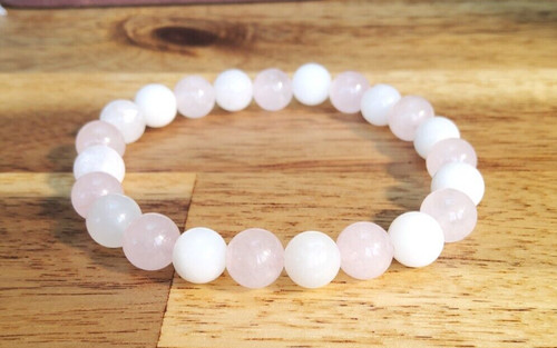 Moonstone and rose - moonstone,