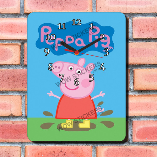 Peppa pig design wall clock - design,