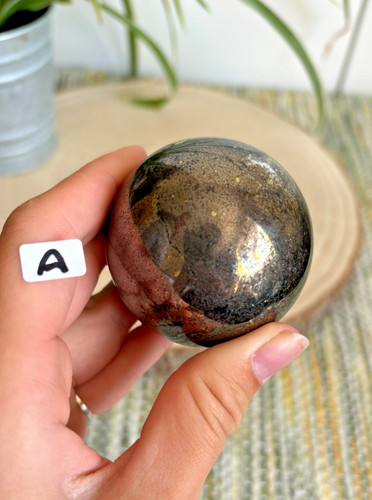 Pyrite crystal sphere pick - pyrite, (