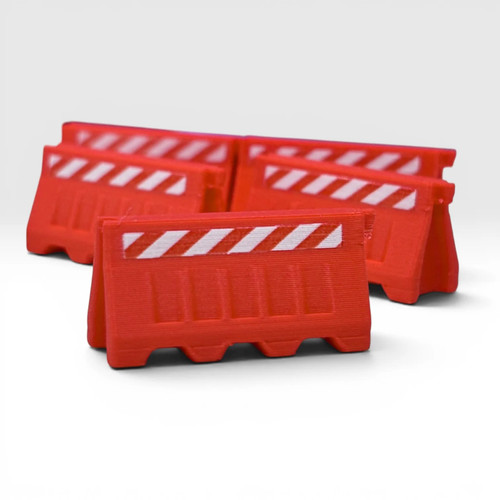 Jersey barrier red - -, plastic