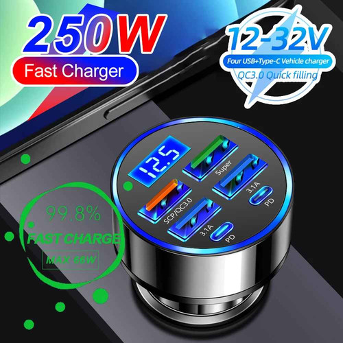 Fast car charger - fast, 4usb