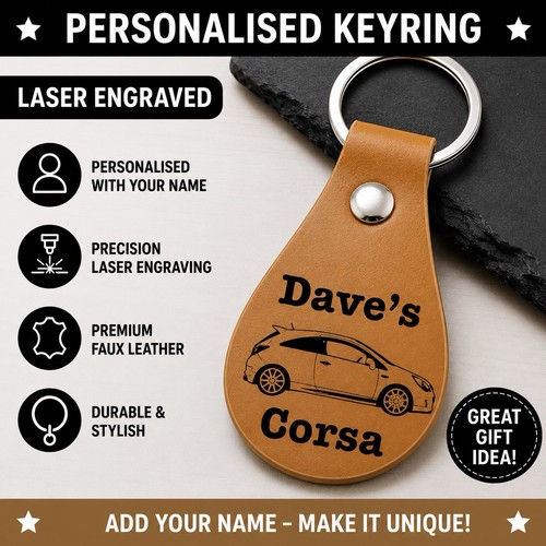 Personalised corsa car keyring - corsa,