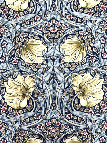 Morris pimpernel cotton fabric - pimpernel,
