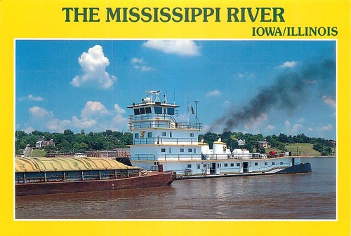 Postcard barge boat the - on,