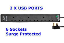 6 Gang Black Extension Lead 5