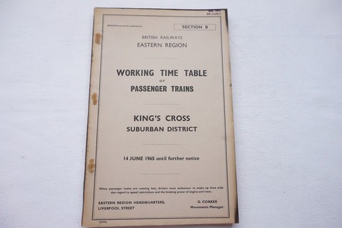 1965 railway working timetable - 1965,