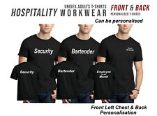 Personalised  Pub Club Hospitality Workwear T-Shirt Unisex Uniform Men's Women's