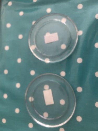 Pair clear glass candle - clear,