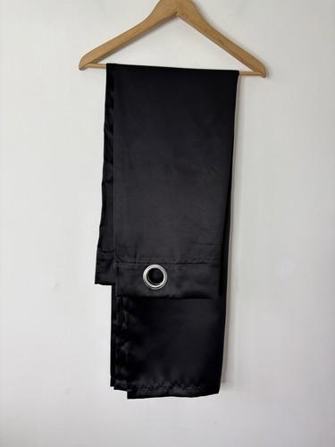 Black eyelet single curtain - eyelet,