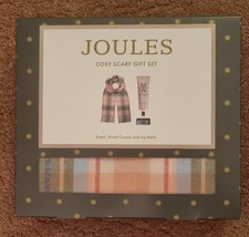 Joules Cosy Scarf Gift Set - Scarf Hand Cream And Lip Balm- New bnib