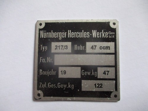 Plate hercules 217 type - plate, 217/