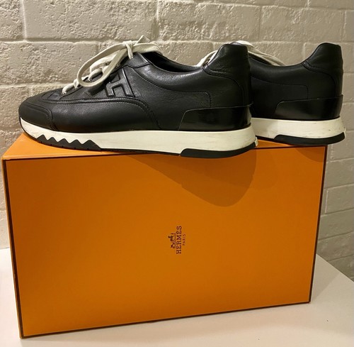 Men hermes black leather - black,
