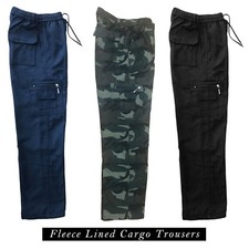 Mens fleece lined cargo - lined,