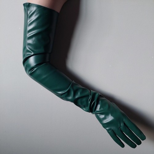 Women green faux leather - women's,