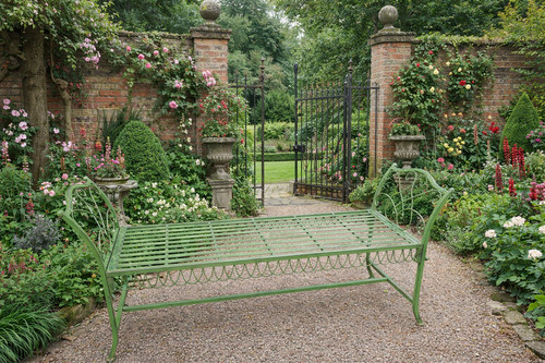 Antique green stool - antique,