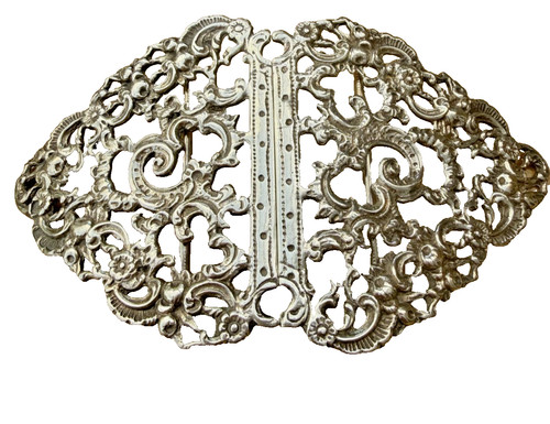 Solid silver nurses - solid, buckle