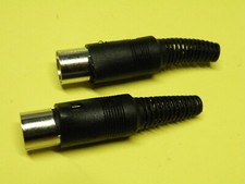 2 Pcs  4 Pin DIN Plug Quad