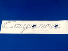 Porsche Cayenne GENUINE Emblem Logo OEM Satin Aluminum Finish 955559037014W9