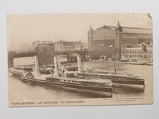 Royal Sovereign Koh-I-Noor Steamer Thames London Cannon St Station 1913 Postcard