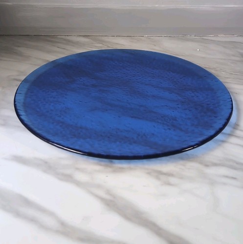 Cobalt blue textured glass - blue,