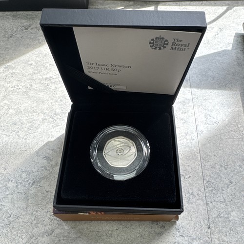 Silver proof 50p - silver, sir