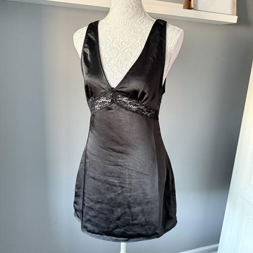 Motel rocks black satin mini - motel,