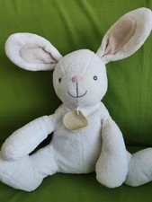 Vintage mothercare Soft Toy bunny rabbit  Cream White,14 Inch Sitting collectors