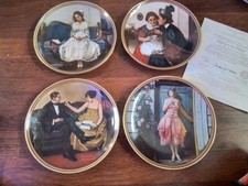Norman Rockwell Collectors Plates Rediscovered Women Series X4 With Certificates