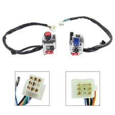 7/8" Handlebar Switch Control Assembly Indicator Start Button Chrome Motor UK