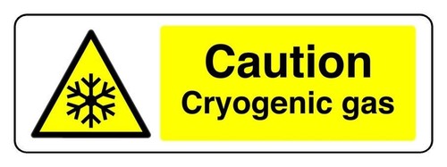 Caution cryogenic gas sign - caution,