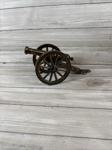 Vintage brass field cannon - brass,