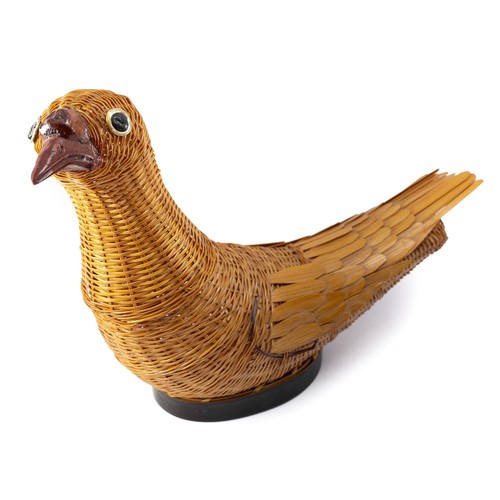 Vintage handmade wicker pigeon - vintage,