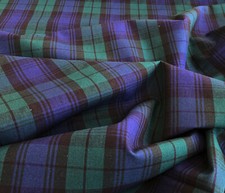 Tartan Check Fabric - Navy