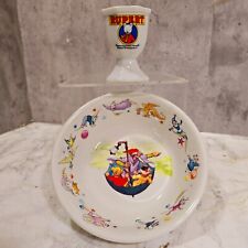 Wedgwood 1988 RUPERT BEAR Bowl and Egg Cup - Vintage Collectable