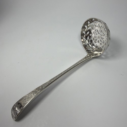 Solid silver sifter - solid, spoon