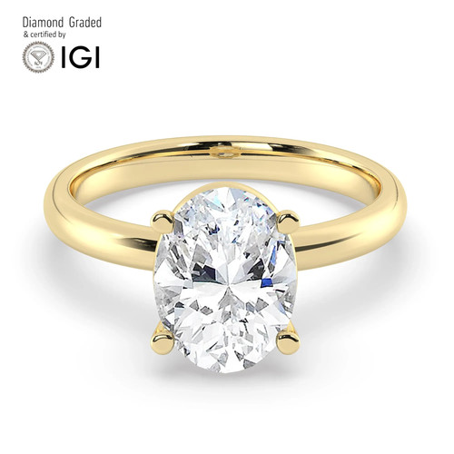Oval diamond engagement ring - diamond,