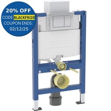 Geberit 820mm Duofix Wall Hung Frame Alpha Dual Concealed Cistern & Flush Plate