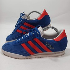 Adidas Originals Beckenbauer All Round Suede Trainers - Blue / Red - Size 9 UK
