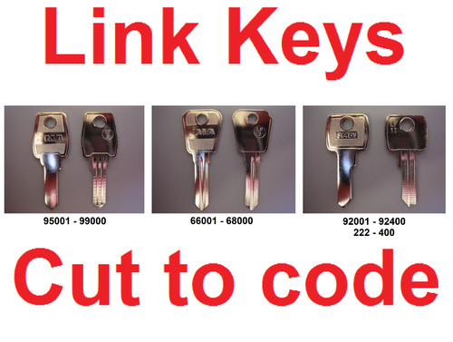 Replacement link keys cut - replacement, to