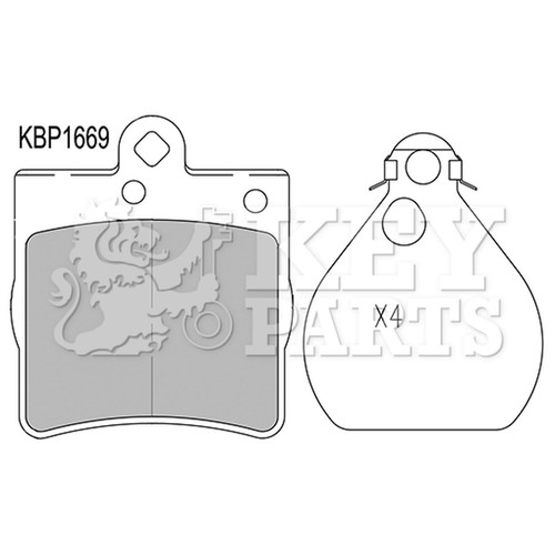 Brake pads set for - set, mercedes