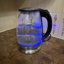 Salter Colour Changing 1.7L Glass Kettle cordless black base