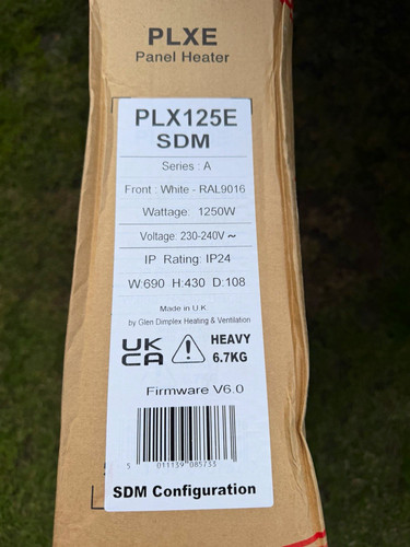 Dimplex plx125e panel heater - panel,