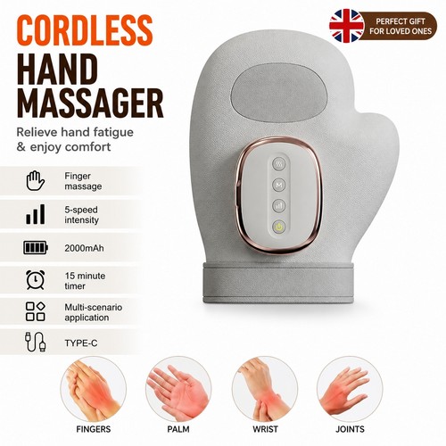 Cordless hand massager with - hand,