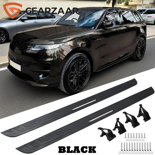 Black side steps running - black,