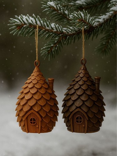 Pinecone cottage christmas - pinecone,