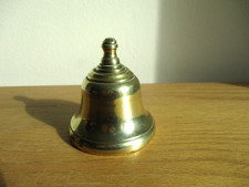 Antique Small Brass  Bell  Vintage OLD 7cm tall Good Clear Ring Tone