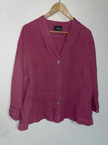 Oska pink 100 linen - pink, sz