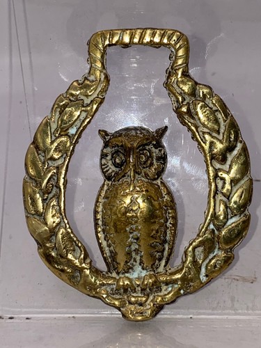 Brass owl horse - horse, door