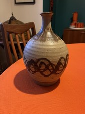 Mid Century Studio Pottery Vase/lamp Base 24cm Tall